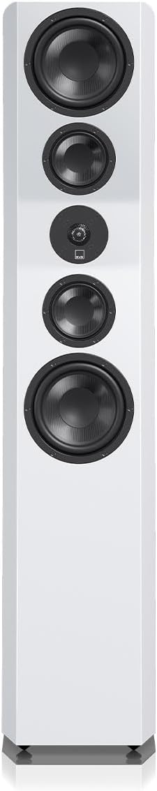SVS Ultra Evolution Titan 3 Way Tower Speakers with Quad 6.5 Inch Woofers - Pair (Piano Gloss White)