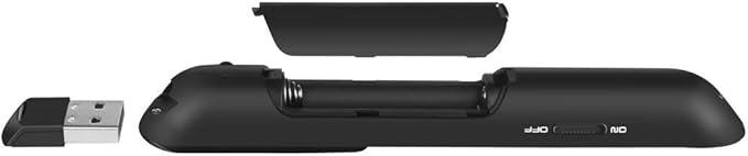 Wireless Presenter, Hyperlink Volume Control Presentation Clicker RF 2.4GHz USB PowerPoint Clicker Presentation Remote Control Pointer Slide Advancer (Black)