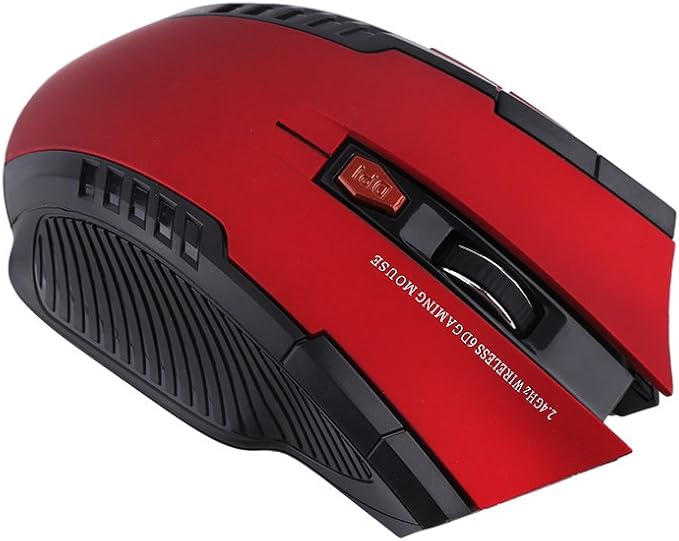 Gaming Mouse USB Mouse with 6 Buttons Portable Optical Gaming Mouse for PC Laptop Computer Laptop Gaming Players(red)