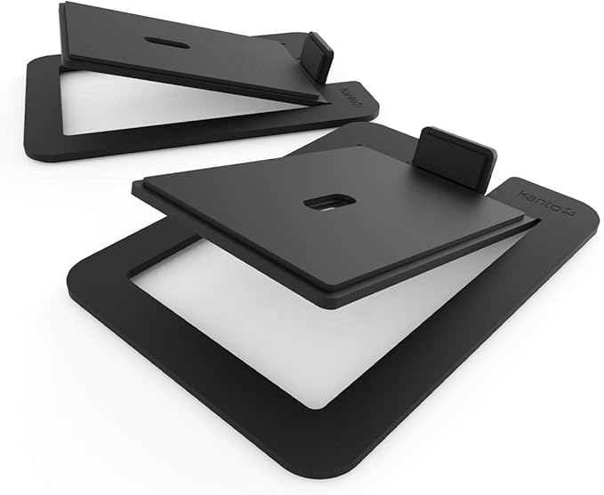 Kanto TUK Premium Powered Speakers - Pair with S6 Desktop Speaker Stands (Black)