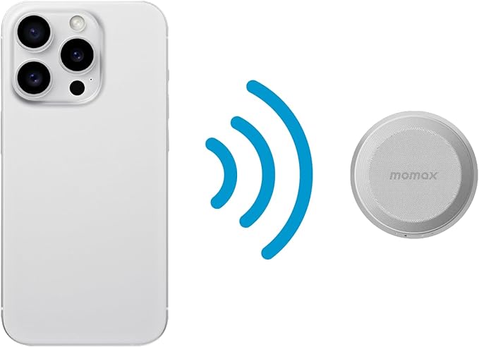 MOMAX Magnetic Portable Bluetooth Speaker - Mini Waterproof Shower Speaker with Bass, 12H Playtime, Outdoor Speaker True Wireless Stereo Pairing for Golf, Beach, Home, Travel, Gift Ideas, Silver