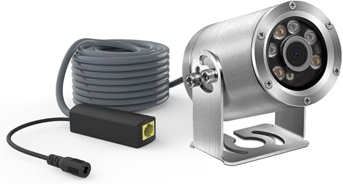 Upgraded Underwater Camera Adjustable Focus Lens 5MP Full HD Video POE Camera for Koi Pond