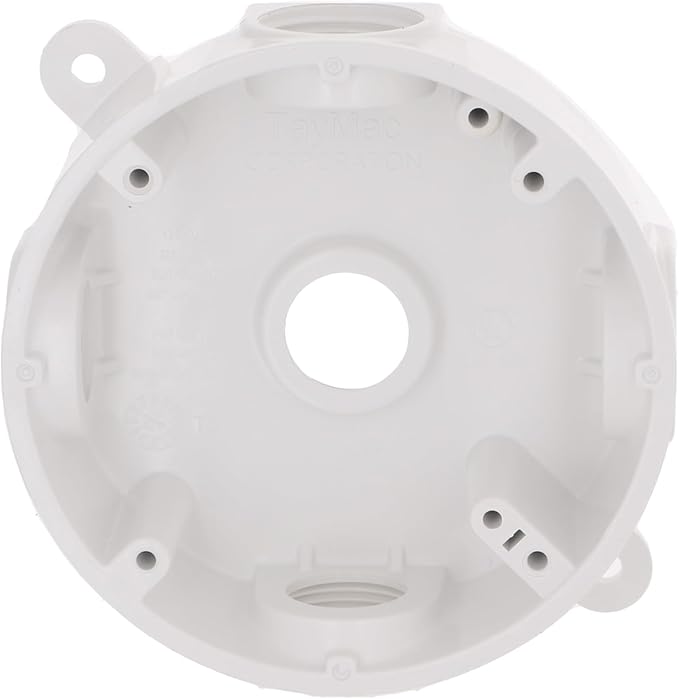 BELL PRB57550WH Round Weatherproof Box, Five 1/2 or 3/4 in. Threaded Outlets, White