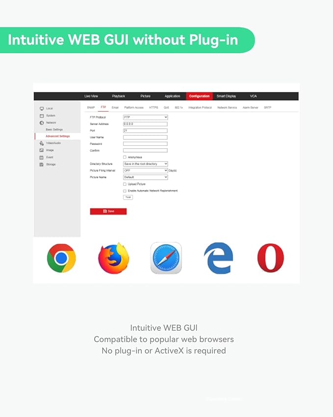 LINOVISION 4K Ultra HD Underwater Camera with Anti-Corrosion Coating, POE Network Camera with Intuitive Web GUI and Mobile APP, for Aquaculture Farms, Aquariums, Dams(33ft Cable)