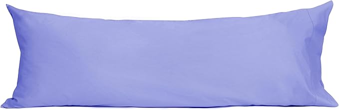 Sunflower Body Pillowcase 100% Cotton Long Pillow Cover/Case Envelope Closure 1 Pack, 21×54 inches Lavender, Soft and Breathable