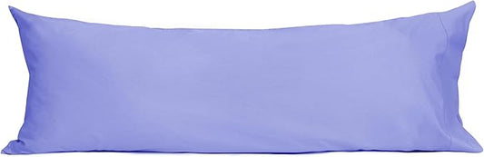 Sunflower Body Pillowcase 100% Cotton Long Pillow Cover/Case Envelope Closure 1 Pack, 21×54 inches Lavender, Soft and Breathable
