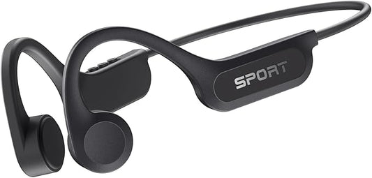 Bone Conduction Headphones, 2025 Upgrade Open Ear Bluetooth 5.4 Headphones with Mic, 10Hrs Playtime Bone Conduction Earbuds, IP56 Waterproof Earphones for Workout, Hiking