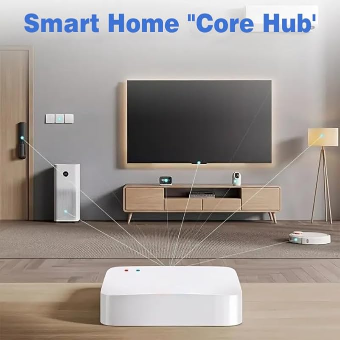 Zigbee 3.0 Smart Hub for Tuya & SmartLife APP - WiFi (2.4GHz Required) + Bluetooth Dual Mode Gateway, Compatible with Alexa & Google Home for Smart Home Automation