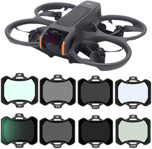 Lens Filter/Filter Set for DJI Avata 2 Drone Waterproof, UV-Blocking Multi-Layer Coated HD Neutral Density Filter (UV/CPL/ND8/ND16/ND32/ND64/STAR/NIGHT)
