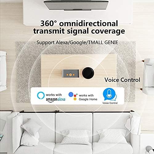 2 Pack Smart IR Remote Control,All in One WiFi IR Blaster Control, Universal Infrared Remote Control for TV DVD Air Conditioner STB etc,Compatible with Alexa, Google Assistant No hub