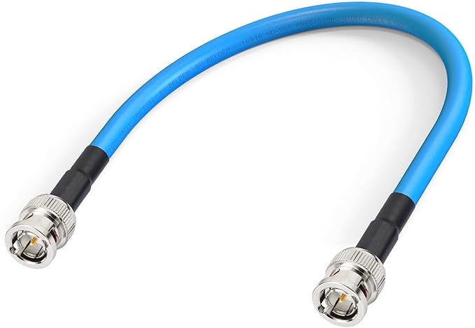 Superbat 3G/6G/12G SDI Cable 1ft BNC Jumper Belden 1694A Cable,Supports HD-SDI/3G-SDI/4K/8K Video,for Cameras Converter,Precision SDI Cord (1Pcs)