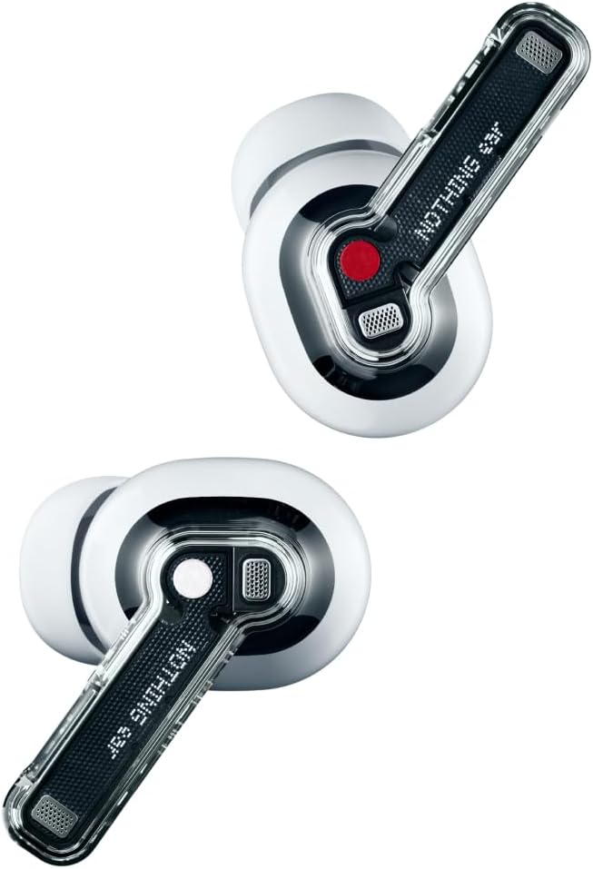 Nothing Ear Wireless Earbuds with ChatGPT Integration, Smart ANC, Hi-Res Audio with LDAC & LHDC, 11mm Dynamic Bass Boost, 40.5H Playtime, 6 Mics for Calls Headphones, Wireless Charging White