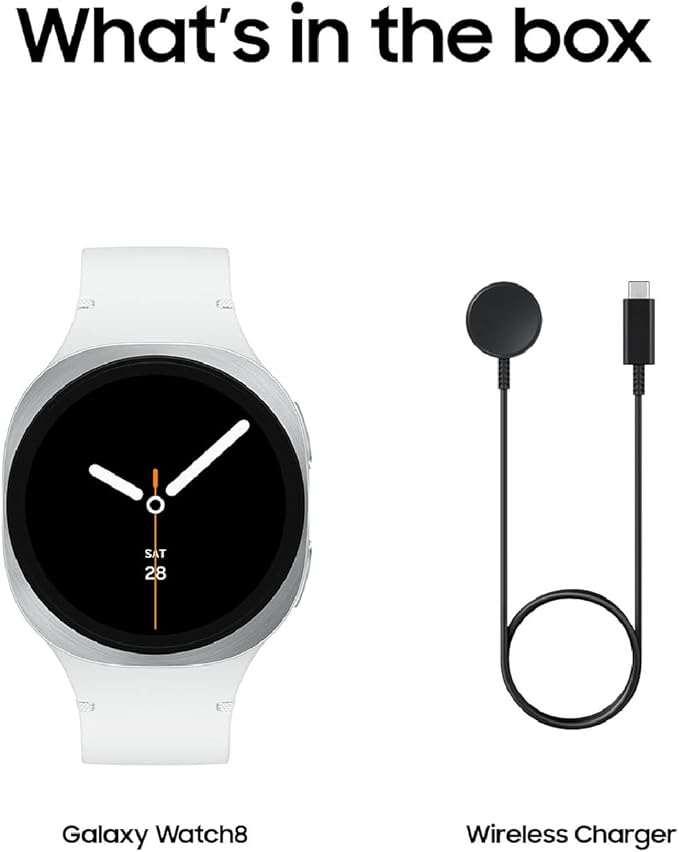 Samsung Galaxy Watch 8 (2025) 40mm LTE Smartwatch, Cushion Design, Fitness Tracker, Sleep Coaching, Running Coach, Energy Score, Heart Rate Tracking, Silver [US Version, 2 Yr Warranty]