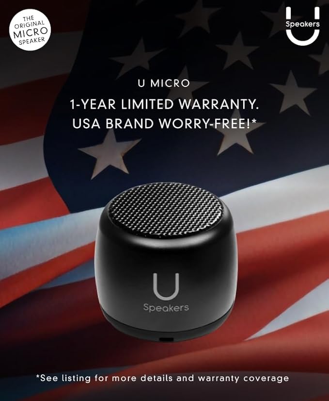 Fashionit U Micro - Small Bluetooth Speaker | Coin-Sized Speakers Bluetooth Wireless with Built-in Mic & Remote Shutter | Portable Rich Sound for Travel, Shower, Beach | Mirror Rose Gold