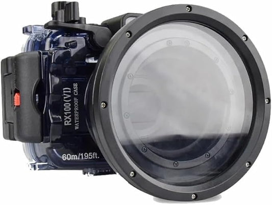 Sea Frogs Waterproof Camera Housing Compatible with Sony RX100 VI IPX8 40m/130ft Maximum Diving Depth Underwater Camera Case for Diving, Surfing, Rowing, Skiing
