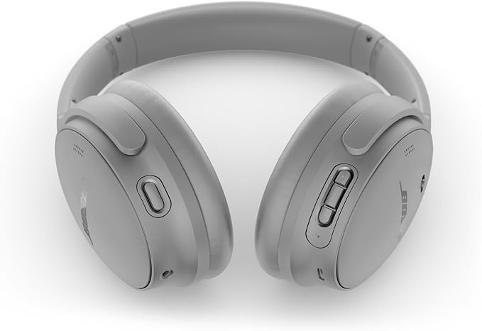 Bose QuietComfort Bluetooth Headphones, Wireless Headphones with Active Over Ear Noise Cancelling and Mic, Deep Bass, Up to 24 Hours of Playtime, Moonlight Grey - Limited Edition Color