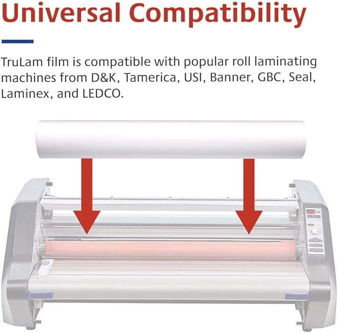TruLam - 2 Rolls Standard Gloss 3 Mil Clear 27 in. x 250 ft. x 1 in. Core Laminating Film