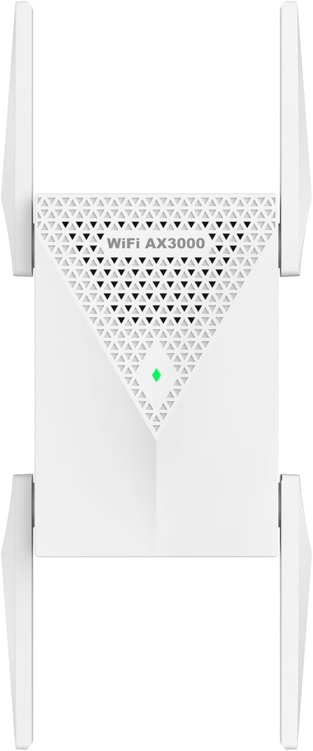 2025 AX3000 WiFi 6 Extender-Dual Band (2.4G/5.8G), WiFi Extender Signal Booster with Gigabit Ethernet Port, Access Point, No Required App, Long Range WiFi Booster, Faster Speed and Easy Setup