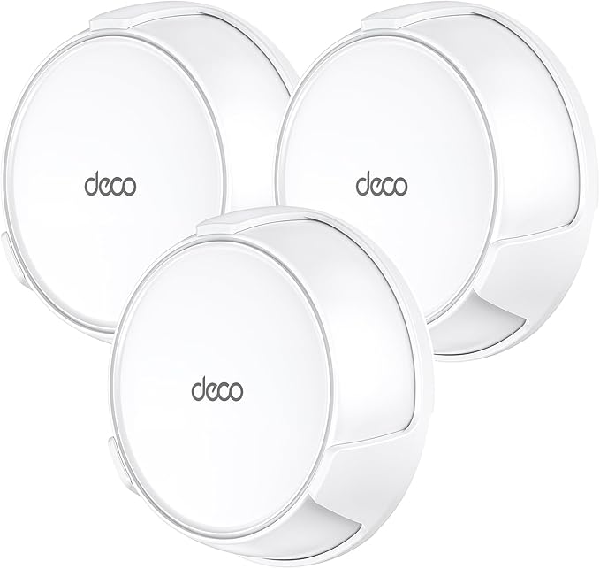XLTTYWL Deco WiFi 7 Wall Mount Kit, Deco BE23/BE25/BE3600/BE5000 Router Mount Bracket Optimize Space&Cable Management for TP Decos 7 Dual-Band WiFi 7 Mesh Wi-Fi System (White, 3 Pack)