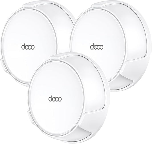 XLTTYWL Deco WiFi 7 Wall Mount Kit, Deco BE23/BE25/BE3600/BE5000 Router Mount Bracket Optimize Space&Cable Management for TP Decos 7 Dual-Band WiFi 7 Mesh Wi-Fi System (White, 3 Pack)