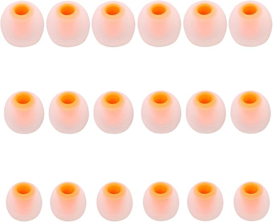 Earbud Replacement Tips Silicone Earbud Tips Earbud Covers Fit for in-Ear Headphones (Inner Hole 3.8mm -5.1mm) Earbud Rubber Tips Eartips 9 Pairs S/M/L