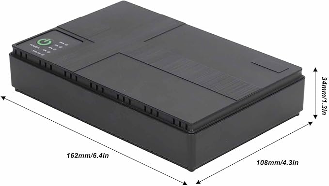 10400mAh POE UPS Battery Backup Power Supply 5V 9V 12V 2A Mini Uninterruptible 85V to 265V (US Plug)