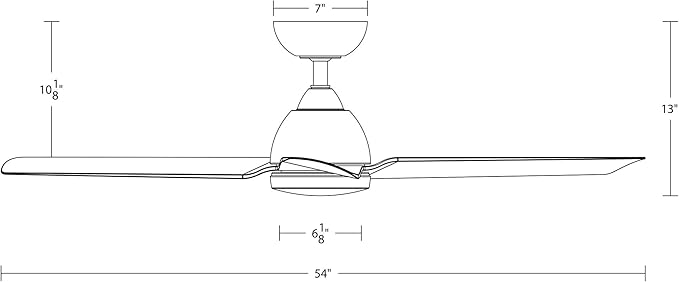 WAC Smart Fans Mocha Indoor and Outdoor 3-Blade Smart Home Ceiling Fan 54in Brushed Aluminum with Remote Control works with Alexa and iOS or Android App