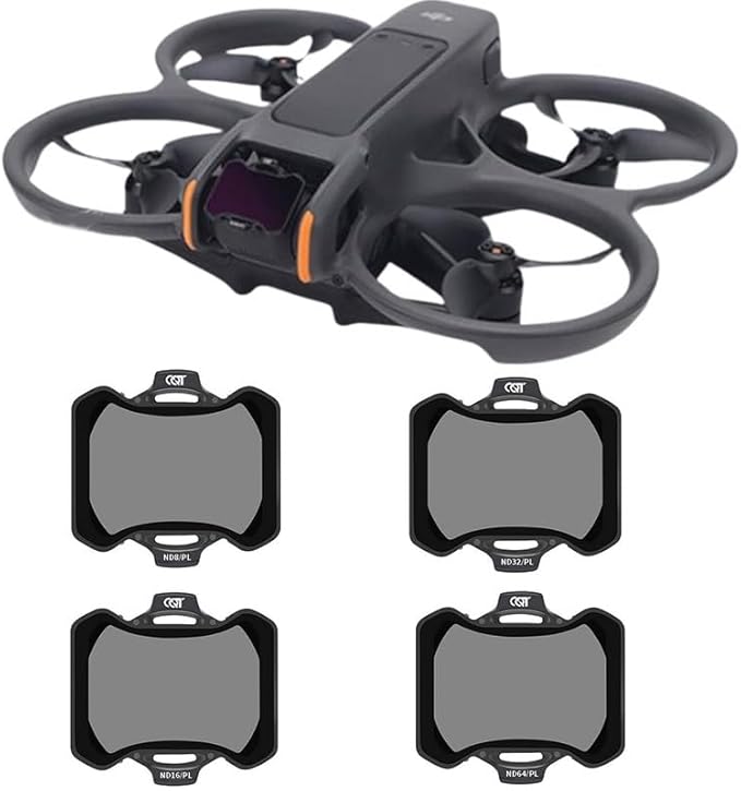Lens Filter/Filter Set for DJI Avata 2 Drone Waterproof, UV-Blocking Multi-Layer Coated HD Neutral Density Filter (ND8PL/ND16PL/ND32PL/ND64PL)