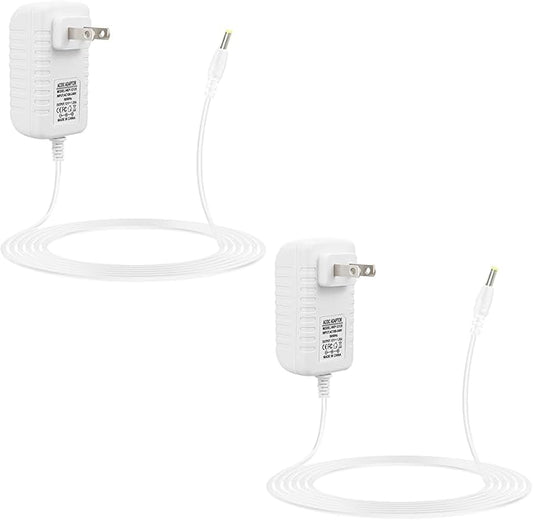 2 Pcs Power Cord for Alexa Dot 3rd / 4th / 5th Gen 2022, Echo Show White Charger Cable - 1.5M Long Power Adapter