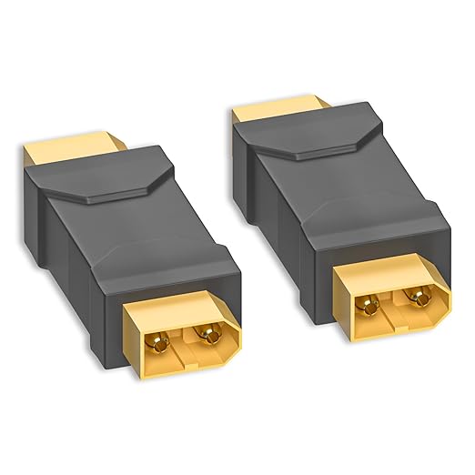 Goupchn XT60 Male to Male Connector Adapter XT60 Wireless Connector Converter 2PCS for RC FPV Car Plane Drone LiPo Battery