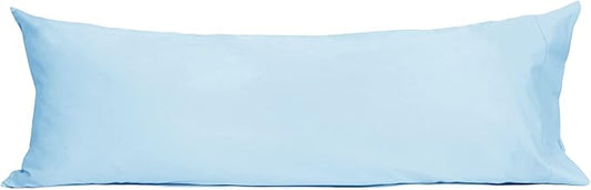 Sunflower Body Pillowcase 100% Cotton Long Pillow Cover/Case Envelope Closure 1 Pack, 21×54 inches Ashley Blue, Soft and Breathable