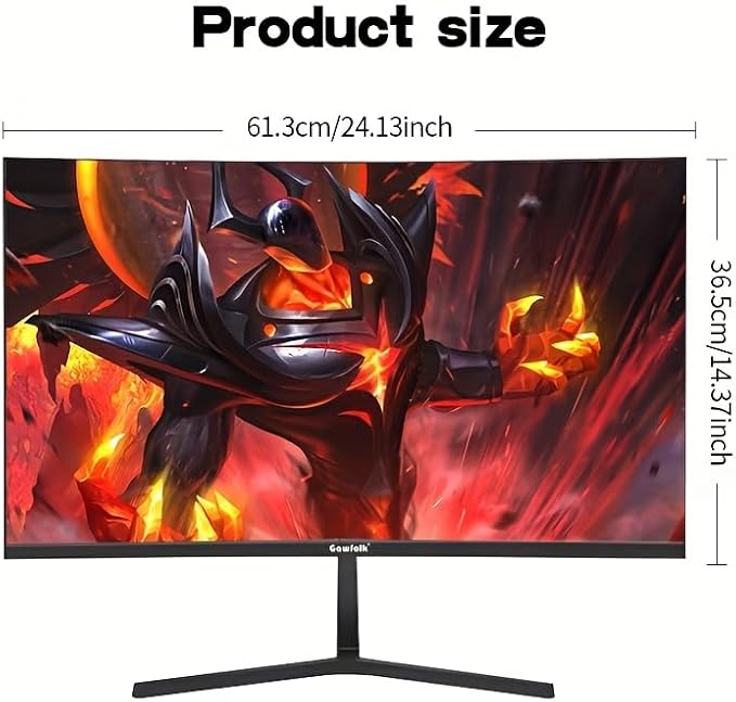 27 inch Curved Gaming Monitor,144Hz/180Hz PC Monitor Full HD 1080P, Frameless 1800R Computer Display with FreeSync & Eye-Care Technology, Wall Mountable, DP, HDMI Port (Black)