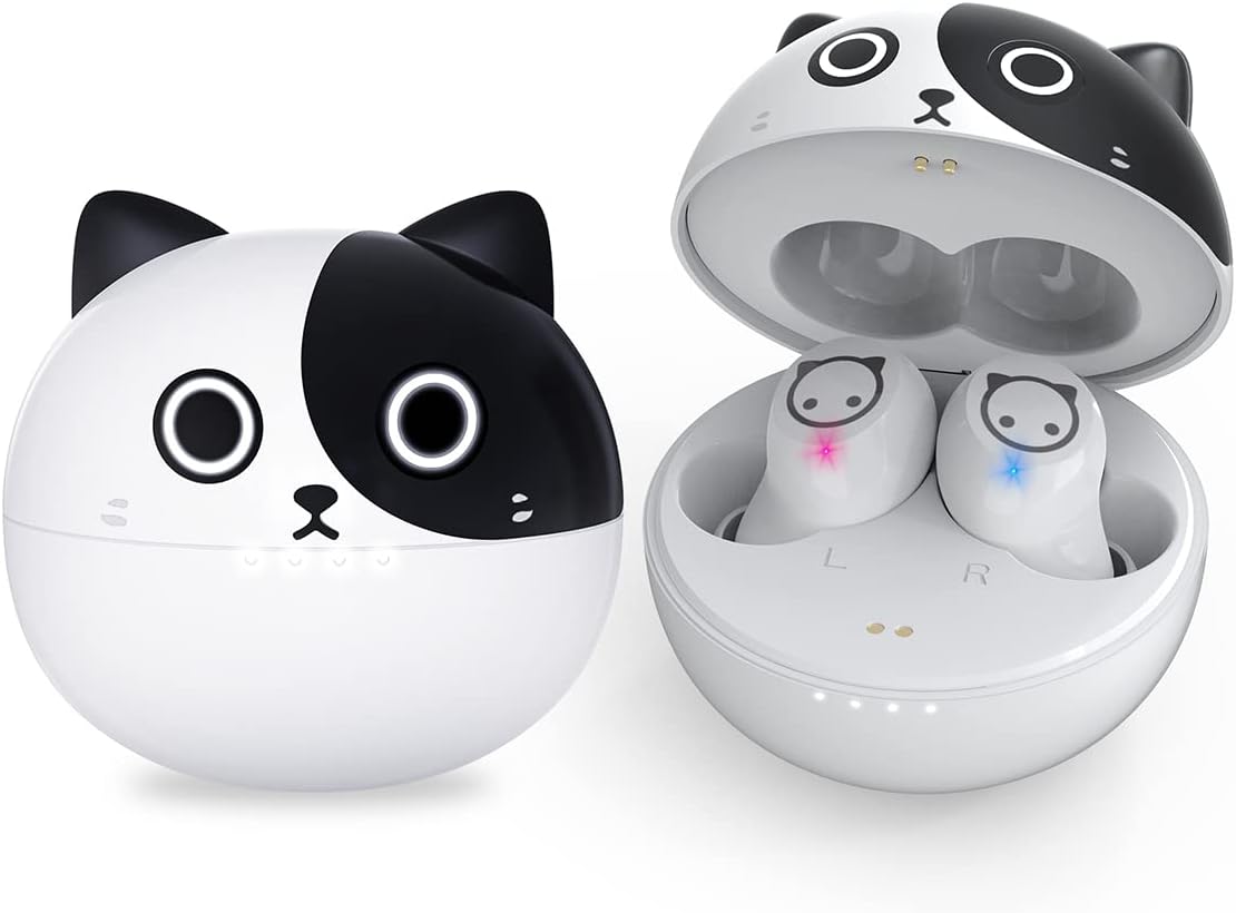 Wireless Earbuds, Wireless Earphones with Microphone, Cartoon Earset with Charging case 32H Playtime,Waterproof,HiFi Stereo in Ear Headphone for Kids Adult