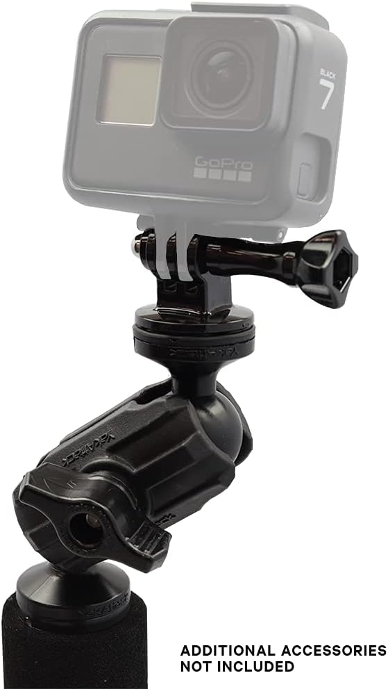 YakAttack PanFish Pro Camera Mount | 33" Floating Camera Pole with LockNLoad Base | Compatible with GoPro & 1/4"-20 Cameras | Rigid & Lightweight for Kayak Mounting | Made in USA