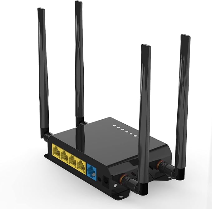 4G LTE Router with 4 LAN Ports OpenWRT Support PCI-E Slot for 4G/LTE USB 2.0 & Micro SD - 300Mbps WiFi Wide Temp (-30°C~70°C Tested)