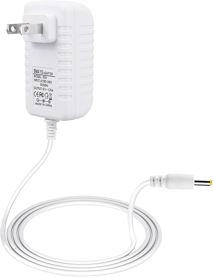 15W Power Cord Charger Replacement for Echo Dot 5th Gen, 4th Gen, 3rd Gen, Dot Kids Edition, Dot with Clock, Pop, White