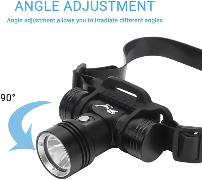 WINDFIRE Scuba Diving Headlamp, Rechargeable Dive Light, IPX8 Waterproof Underwater Headlight with 3 Modes & Power Indicator, High Lumen, Long Runtime, Diving Torch for Snorkeling, Cave Exploration