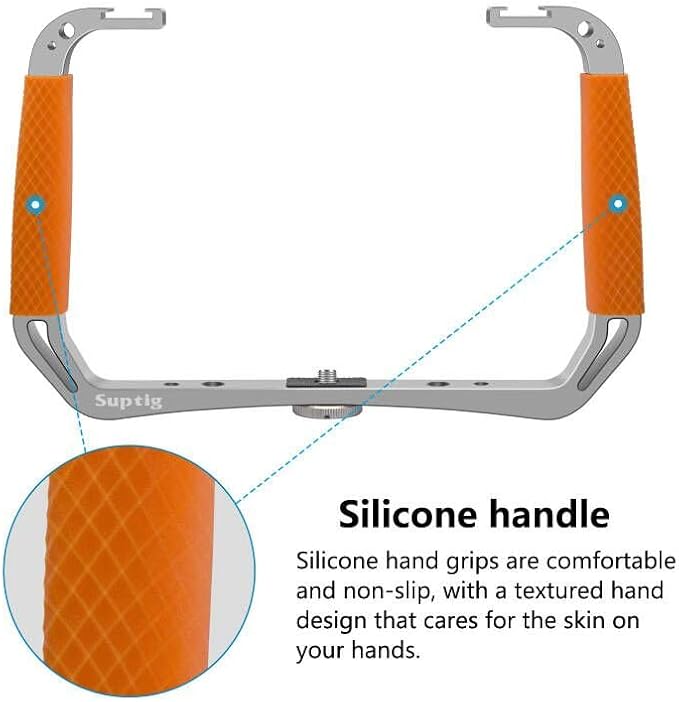 Suptig Dive Rig, Action Camera Rig Compatible for Gopro Hero 13 12 11 10 9 8 7, DJI Osmo, Insta 360, Akaso, Olympus TG, Phone and More Action Camera