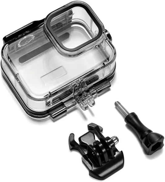 Waterproof Housing Case with 3Pack Filters for Go Pro Hero 13/12/11/10 9 Black,Protective Underwater Dive Shell Floating Stick Action Dive Accessory (Hero 13/12/11/10/9 Black case)