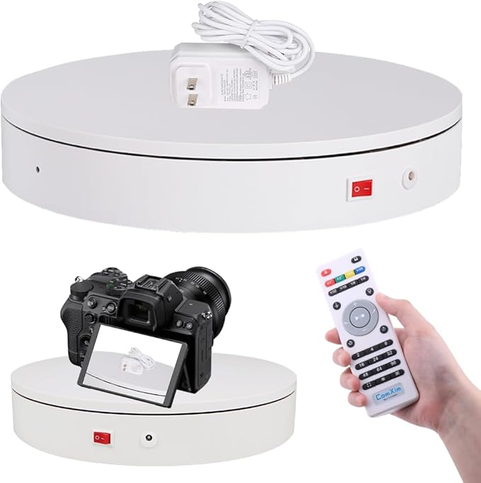 12.6In/32cm Rotating Platform, 88-300lbs Capacity Motorized Electric Turntable, Heavy Duty Motorized Rotating base, Large Motorized Rotating Display Stand,Photography Turntable with Remote