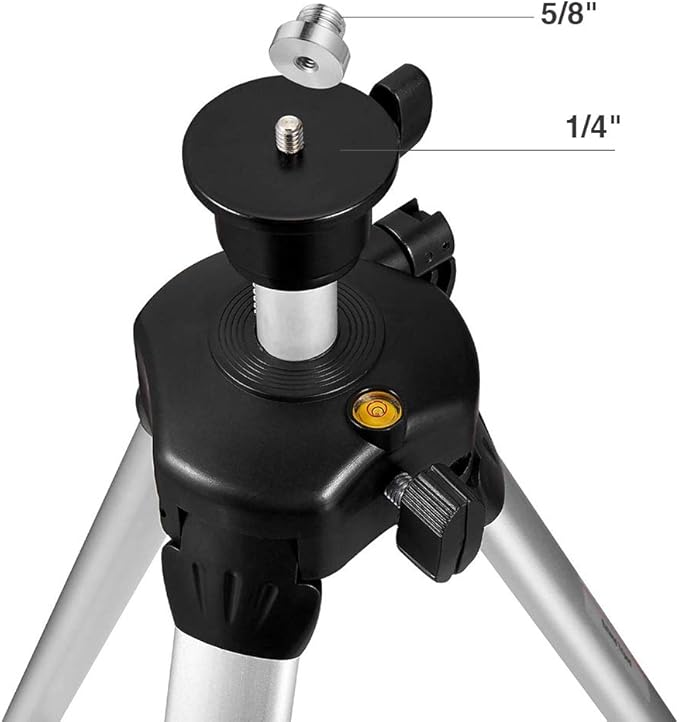 Firecore Adjustable 60-inch Aluminum Alloy Laser Tripod, with Bubble Level and Extra 5/8"-11 Tripod Adapter-FT1500D