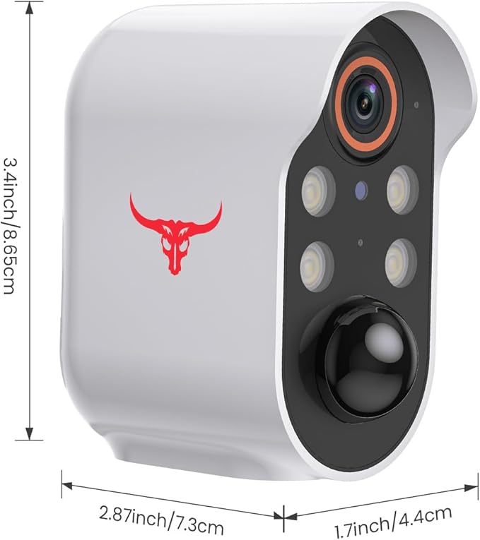 1080p Wireless Security Camera with AI Human Detection, Night Vision, 2-Way Talk, Cloud Storage, Rechargeable Battery Included, Battery Camera for Home Security, 2.4G WiFi