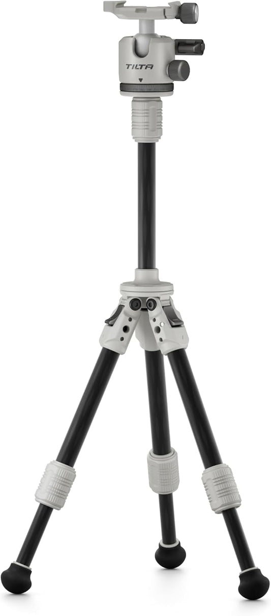 Tilta BT03 Tabletop Tripod | Ball Head with 1-Stage Carbon Fiber Tripod Legs (3KG) (Snow White, Extendable Edition)