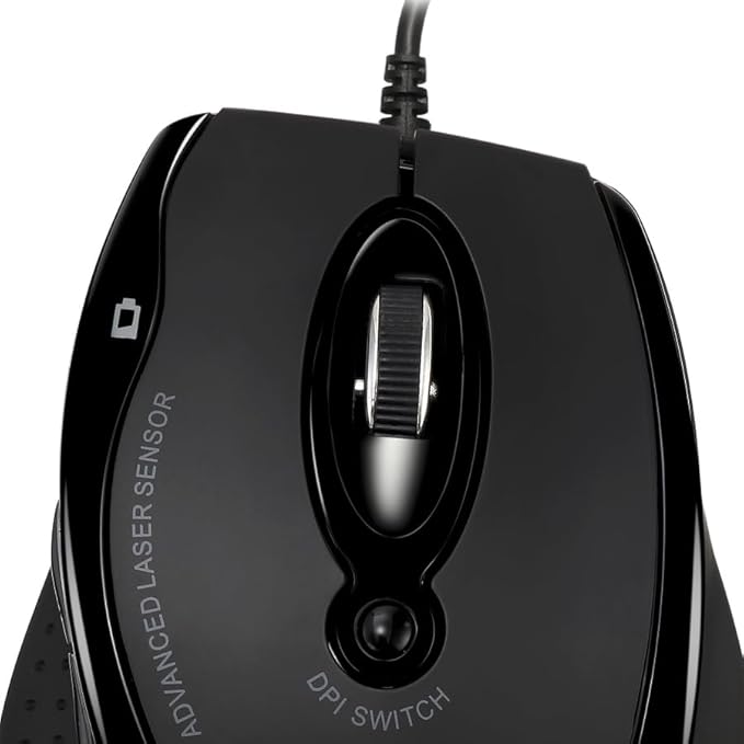 Adesso iMouse G2 - USB Ergonomic Optical Mouse Adjustable DPI Internet Navigational B, Black