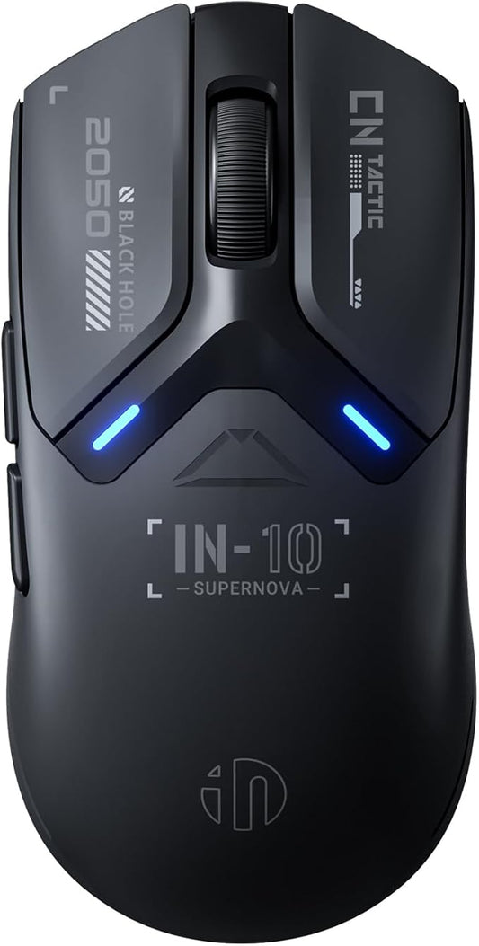 INPHIC IN10P Superlight Wireless Gaming Mouse, 60g, 8K Polling Rate, 26,000 DPI, Tri-Mode, PAW3395 Sensor, Fully Programmable