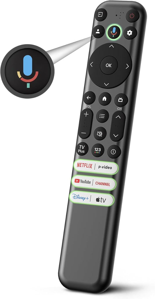 Voice Replacement Only for TCL Google TV Remote Control, RC813 Remote Compatible with TCL QM8/QM7/S5/S4/S3/Q7/Q6/Q5 4K UHD HDR LED QLED QD-Mini LED Full-HD Smart TVs (Not for Fire&Roku TVs)