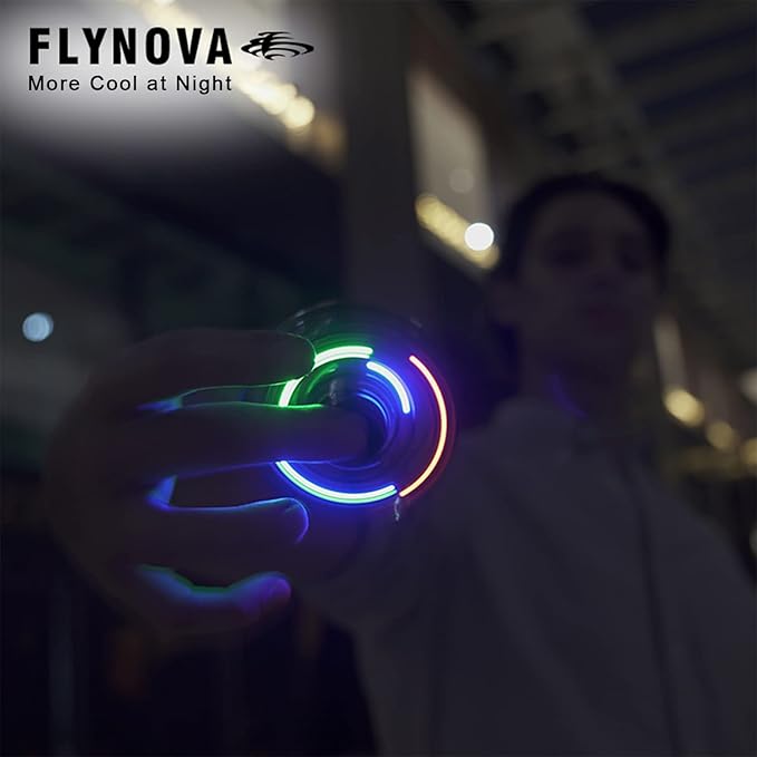 FLYNOVA Cool Kids Light Up Toys,Hand Operated UFO Drones,Mini Flying Orb with Lights,Hover Boomerang Spinner,Xmas Birthday Gifts for Adult Teen,Indoor Outdoor Summer Party Toys with Family Friends