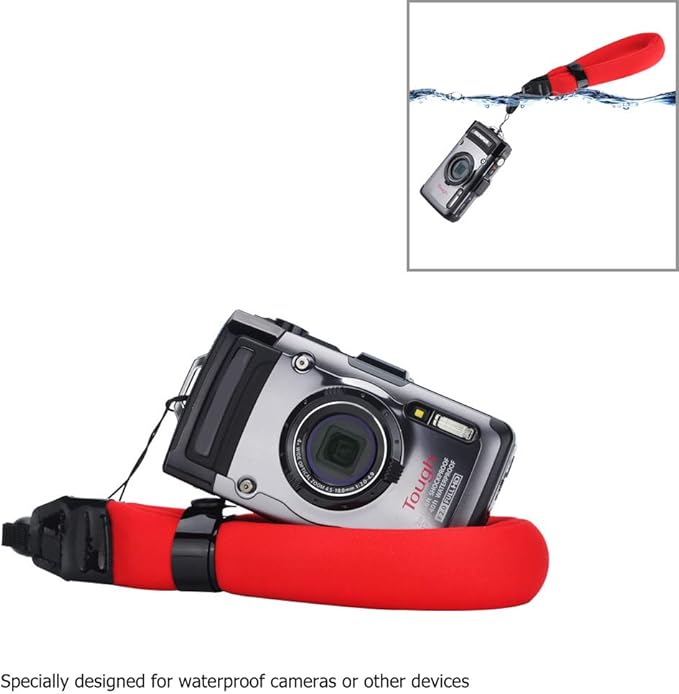 2 Pack Waterproof Camera Float Strap for Olympus TG-7 TG-6 TG-5 TG-4 TG-870 TG-860 Kodak PIXPRO WPZ2 Nikon W300 W150 W100 AW120 AW110 Fuji Fujifilm XP140 XP130 XP120 XP90 XP80 & More Underwater Camera