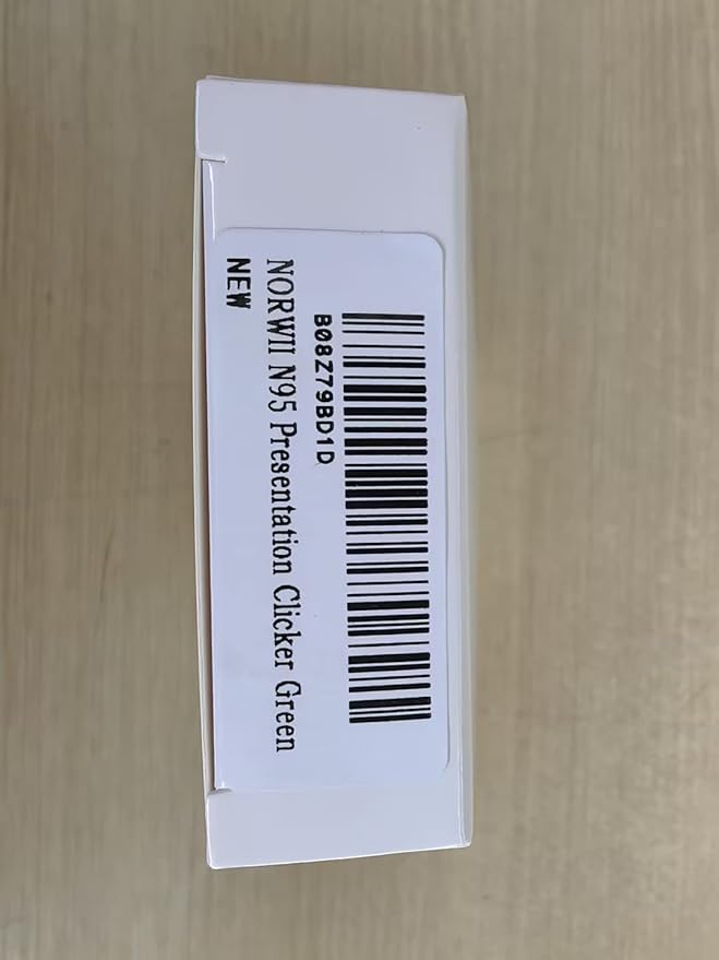 Norwii N95 Presentation Clicker, PowerPoint Clicker for Presentation Remote, Rechargeable Wireless Presenter Pointer, Slide Advancer for PC/Laptop/e-Book in Classroom, Auditorium, Church (Green,USB-A)