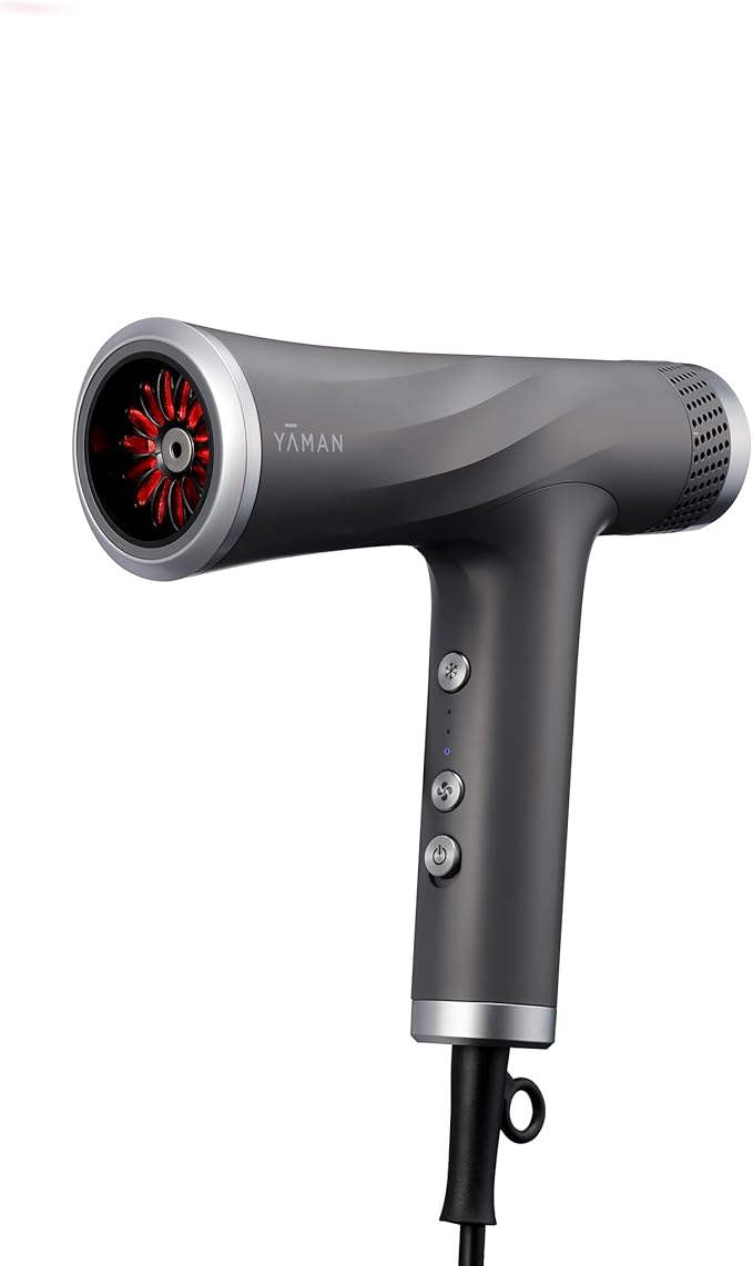 Blow Dryer with Scalp Massager, Ionic Reset Technology, Hair Dryer with Diffuser Attachment - Quiet, Lightweight, and Powerful for Women (Slate Grey)